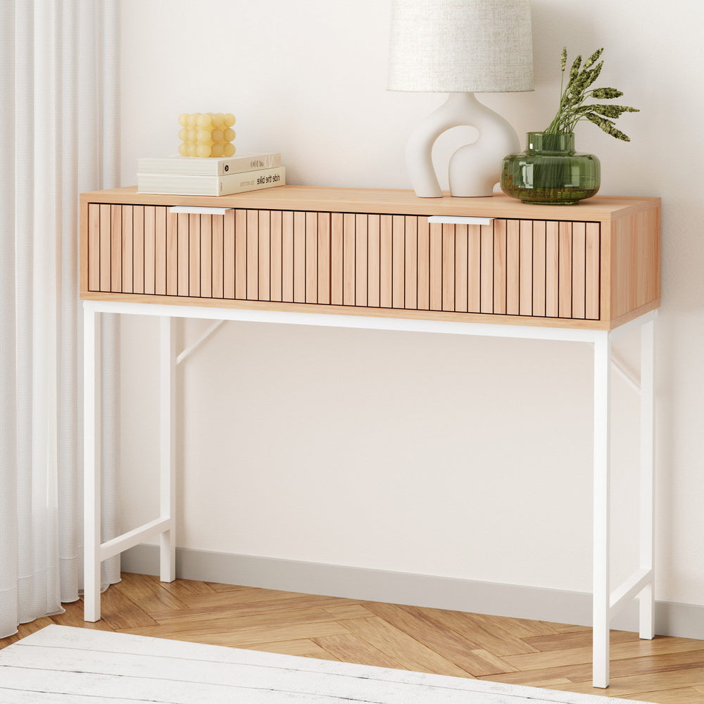 Image of artiss console table 2 drawers 92cm available at The Epic Shop