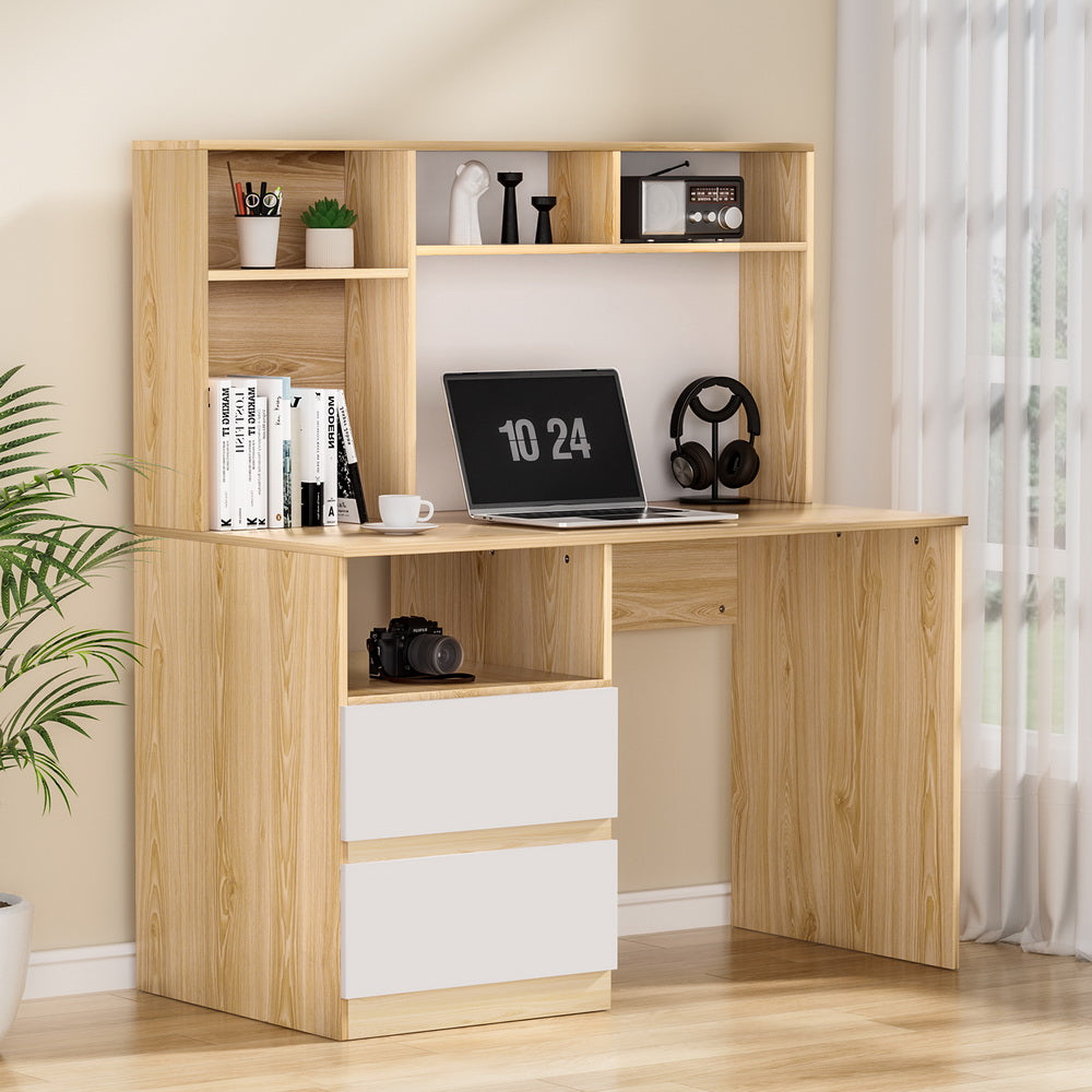 Image of artiss computer desk office study desks table bookshelf drawer suitable for aged care, corporate offices, and commercial settings