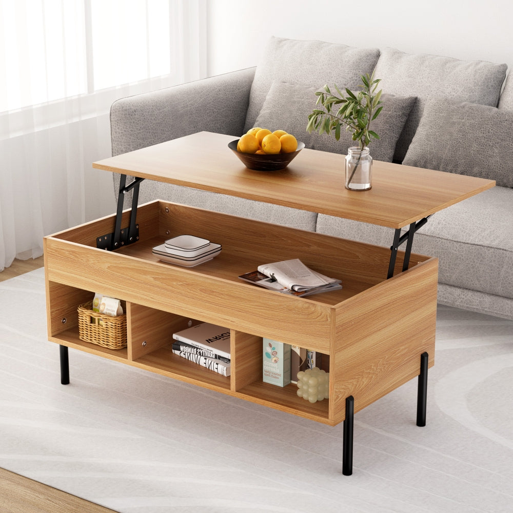 Image of artiss coffee table lift-top oak available at The Epic Shop
