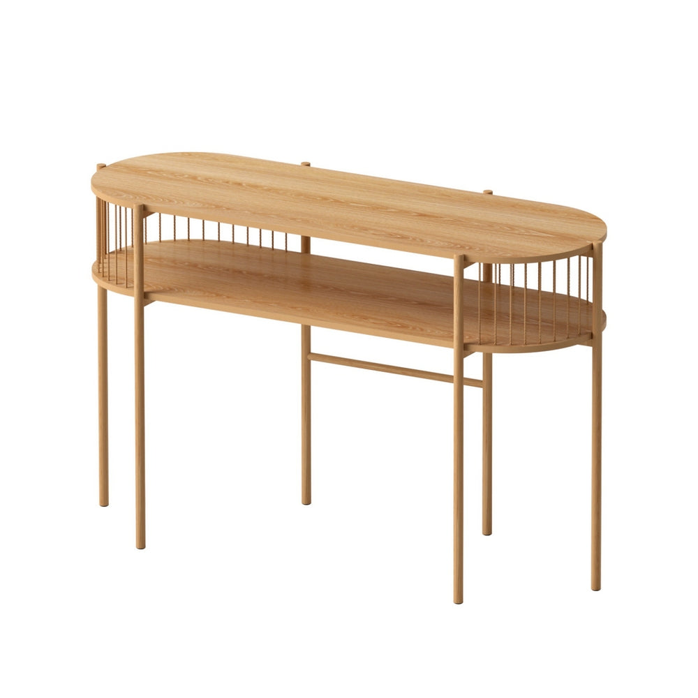 Image of artiss console table 124cm pine versatile for both home and professional use