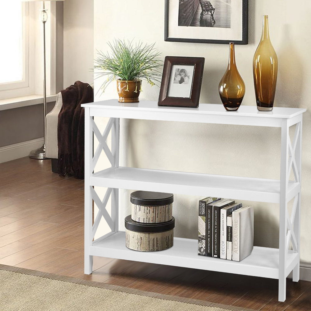 Image of artiss console table 3-tier white polly ideal for luxury casual home interiors