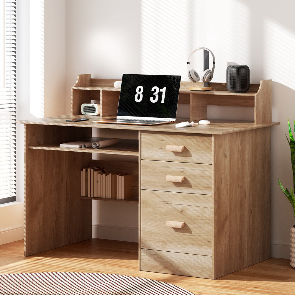 Image of artiss computer desk office study desks table shelf drawer versatile for both home and professional use