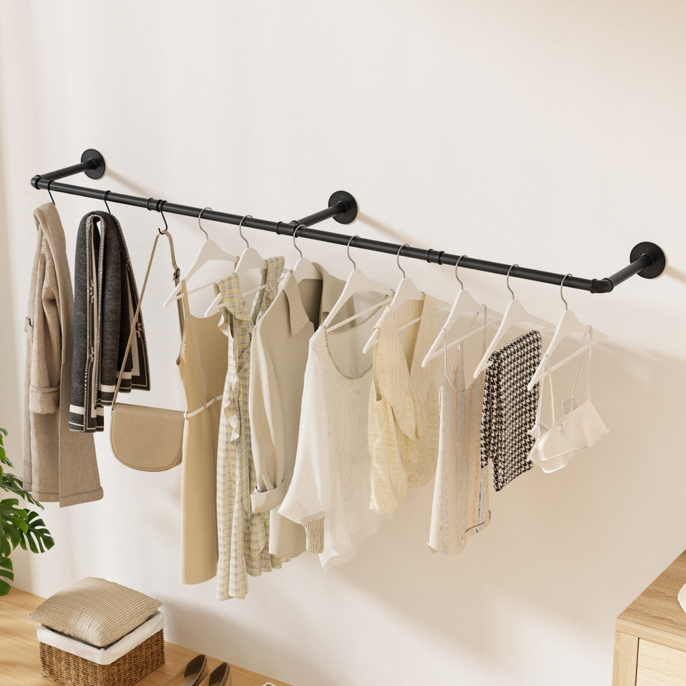 Image of artiss clothes rack airer floating shelf metal ideal for luxury casual home interiors