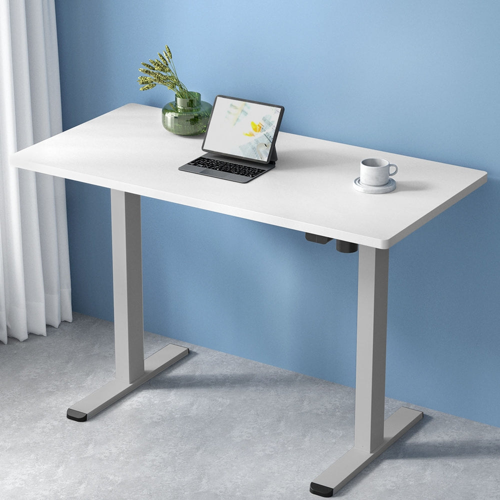 Image of artiss standing desk motorised 120cm white suitable for aged care, corporate offices, and commercial settings