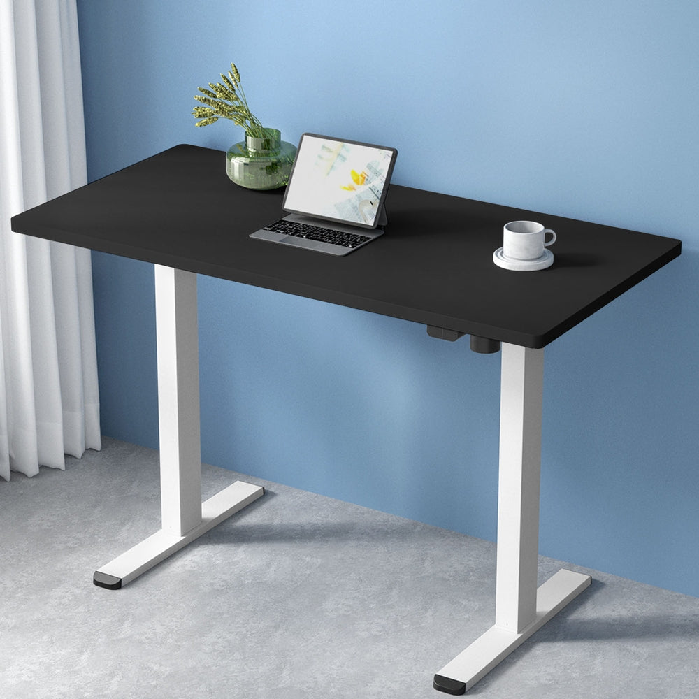 Image of artiss standing desk motorised sit stand desks black 120cm suitable for aged care, corporate offices, and commercial settings