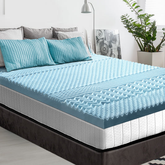 Image of giselle memory foam mattress topper 7-zone 8cm king single  available at The Epic Shop