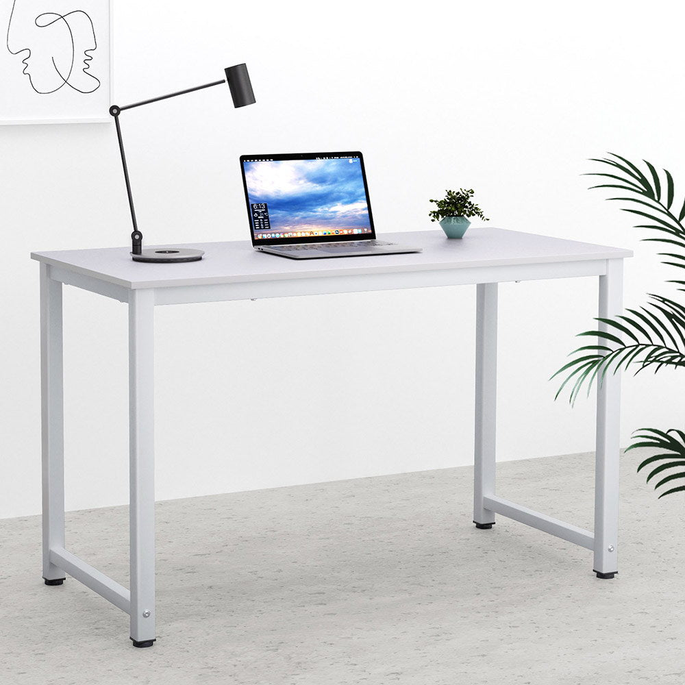 Image of artiss computer desk home office study table white 120cm versatile for both home and professional use