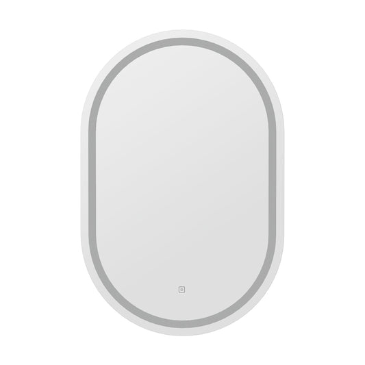Image of embellir led wall mirror with light 50x75cm bathroom decor oval mirrors vanity  ideal for luxury casual home interiors