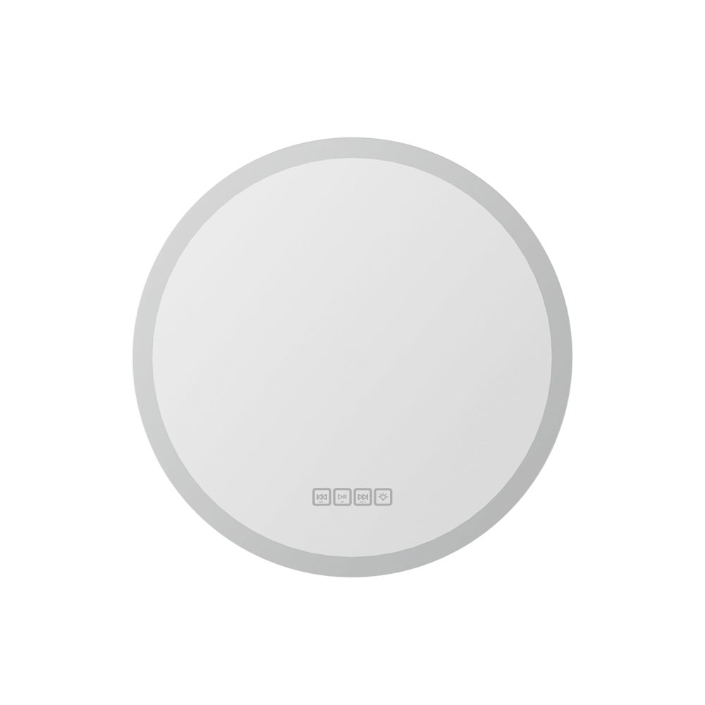 Image of embellir bluetooth led wall mirror with light 50cm bathroom decor round mirrors available at The Epic Shop