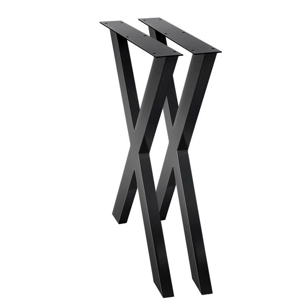 Image of artiss metal table legs diy x-shaped 71x60cm set of 2 ideal for luxury casual home interiors