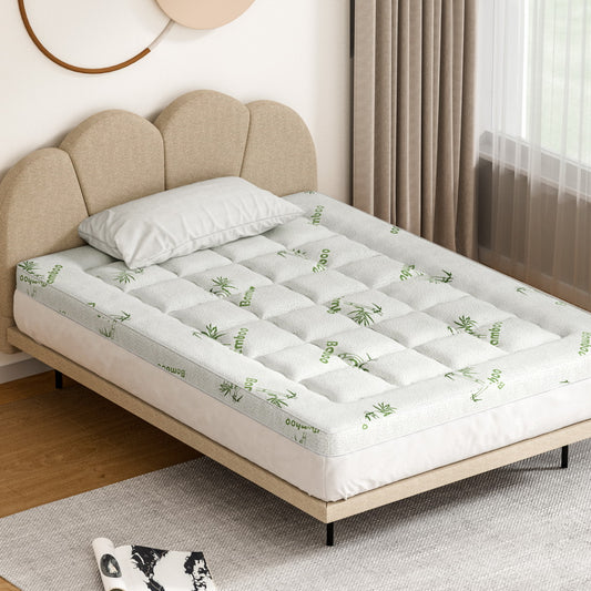 Image of giselle bedding mattress topper pillowtop bamboo 7.5cm double  available at The Epic Shop