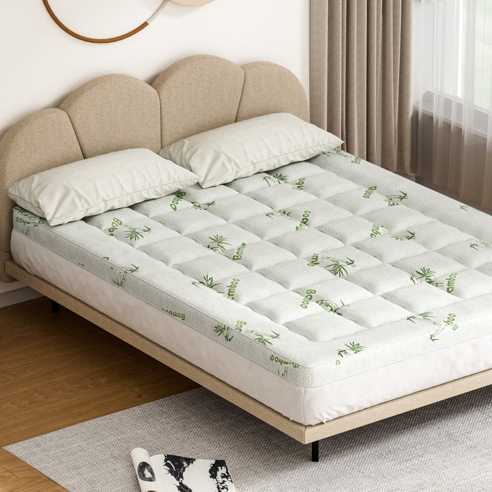 Image of giselle bedding mattress topper pillowtop bamboo 7.5cm queen available at The Epic Shop