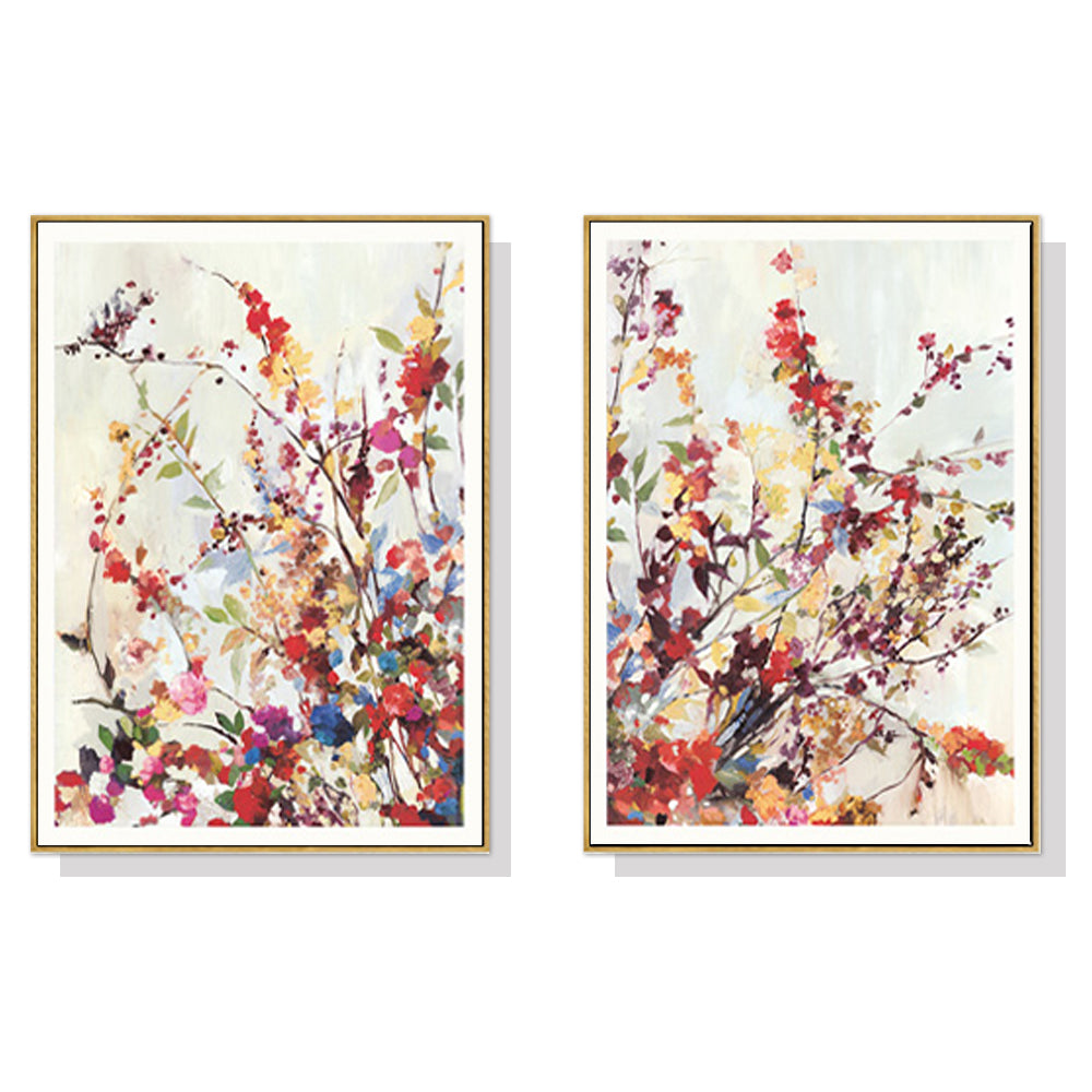 Image of wall art 50cmx70cm coming spring 2 sets gold frame canvas ideal for luxury casual home interiors
