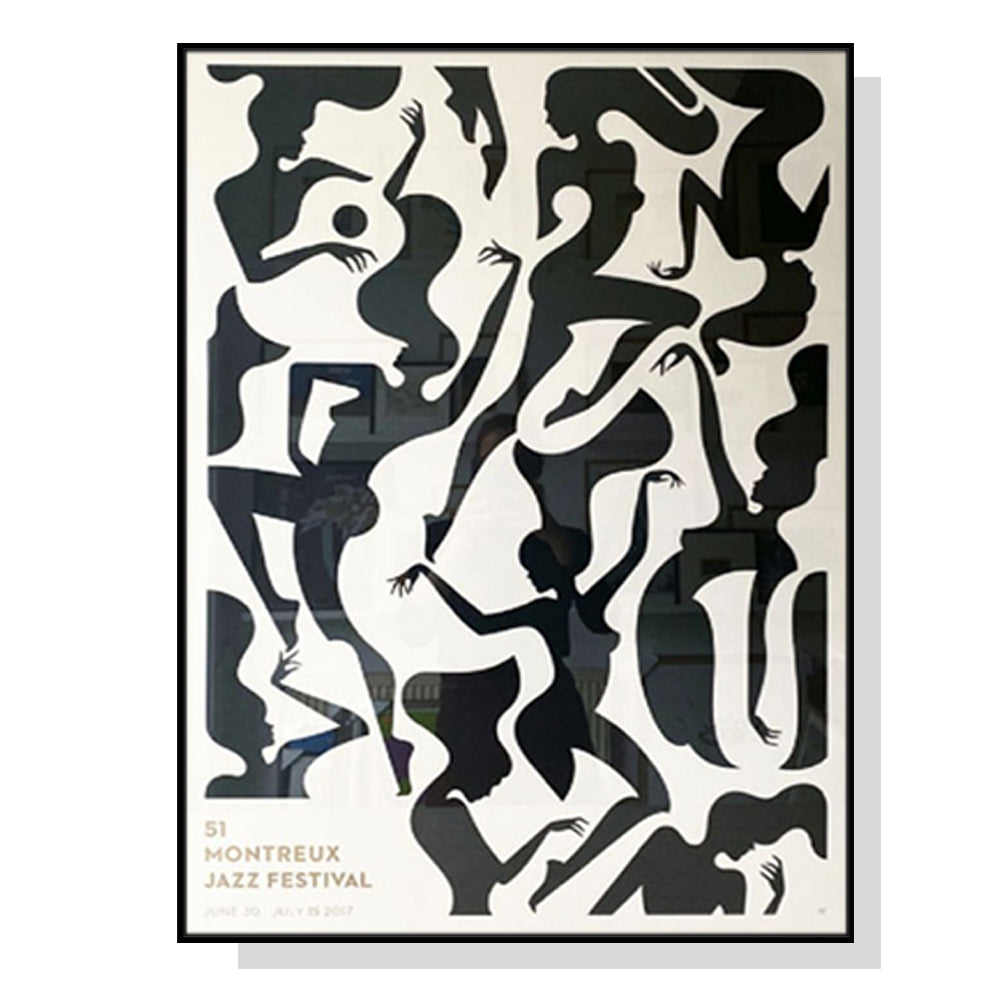 Image of wall art 80cmx120cm jazz festival black frame canvas ideal for luxury casual home interiors