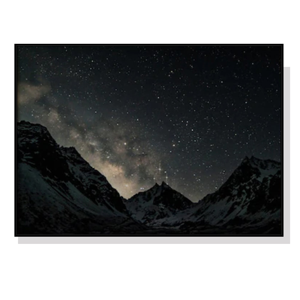 Image of wall art 90cmx135cm night court black frame canvas ideal for luxury casual home interiors