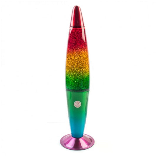 Image of rainbow glitter lamp  available at The Epic Shop