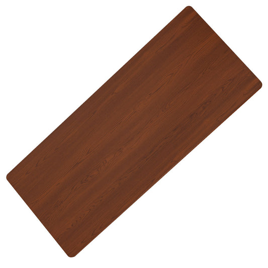 Image of fortia 120 x 60cm desktop for height adjustable electric standing desk, walnut style  suitable for aged care, corporate offices, and commercial settings