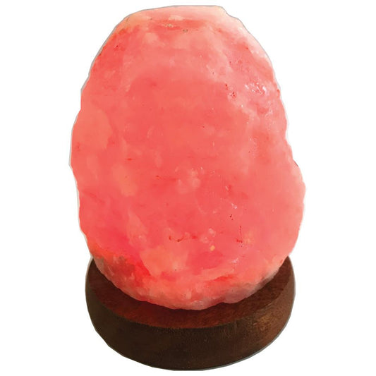 Image of red usb himalayan pink salt lamp - colour light bulb - mini natural rock crystal  versatile for both home and professional use