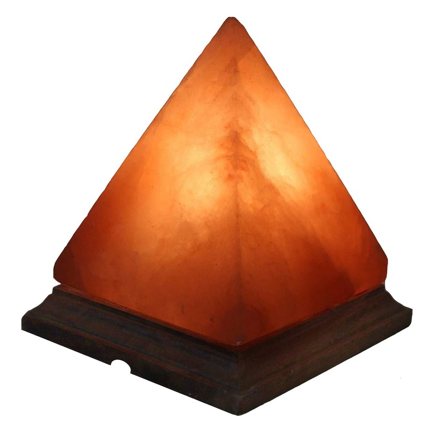 Image of 12v 12w pyramid himalayan pink salt lamp carved rock crystal light bulb on/off versatile for both home and professional use