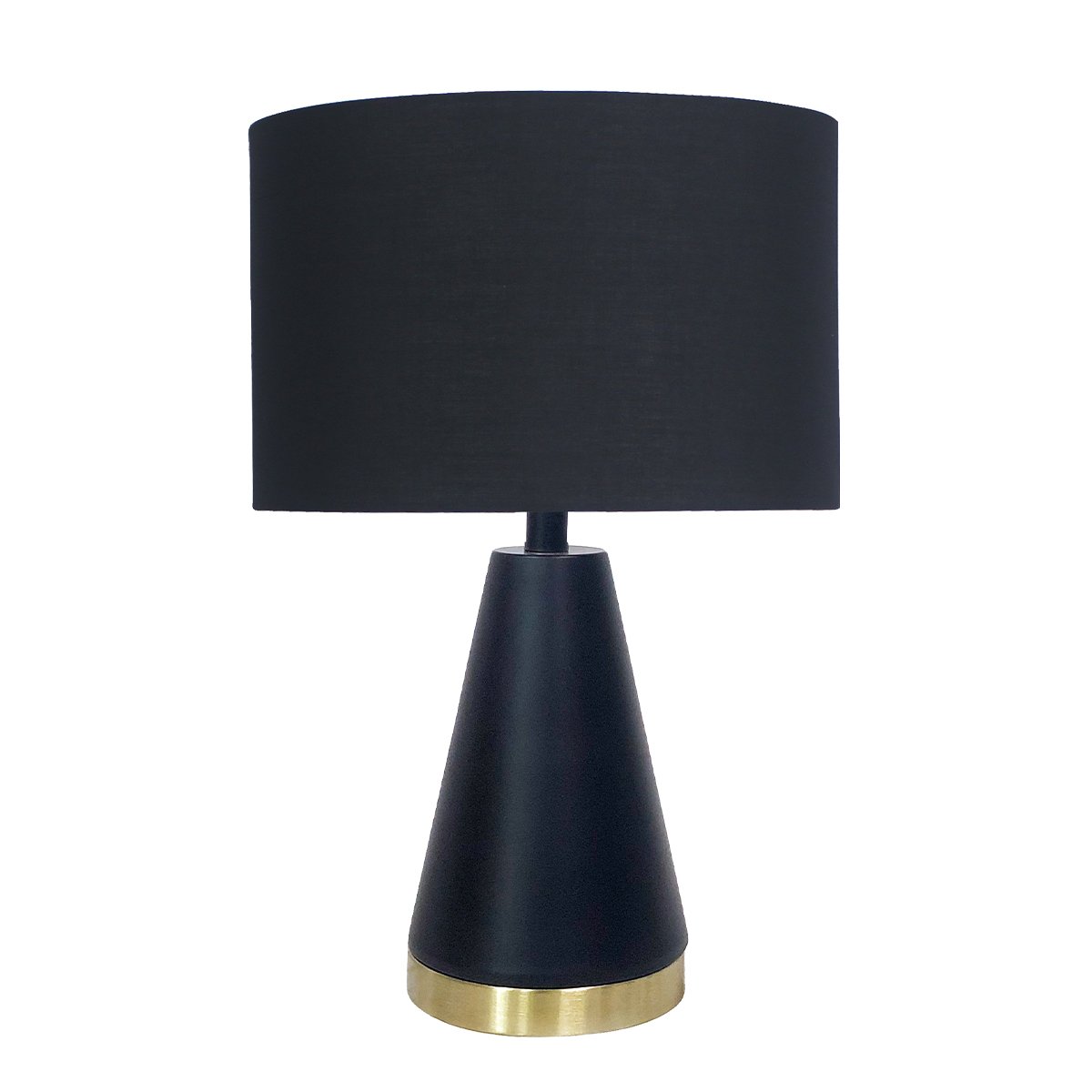 Image of sarantino metal table lamp in black and gold versatile for both home and professional use