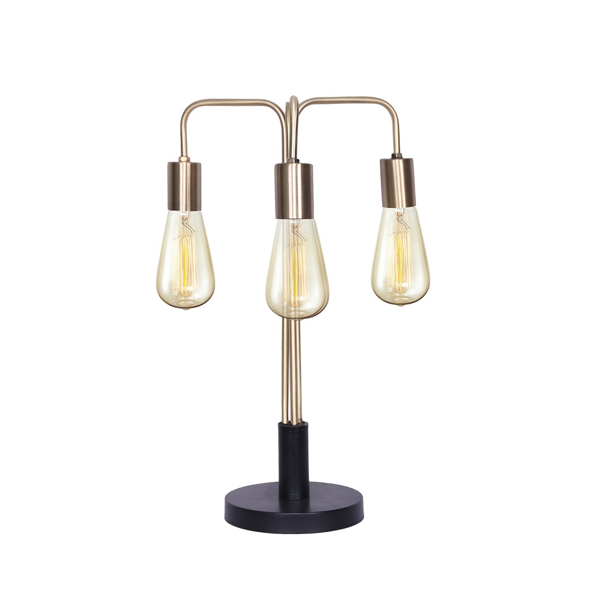 Image of sarantino exposed bulb industrial table lamp versatile for both home and professional use