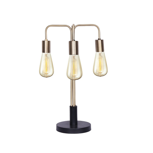 Image of sarantino exposed bulb industrial table lamp  versatile for both home and professional use