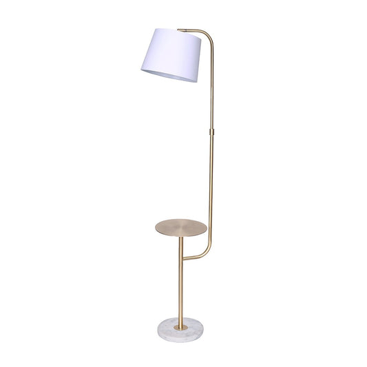 Image of sarantino marble & metal end table top floor lamp  versatile for both home and professional use