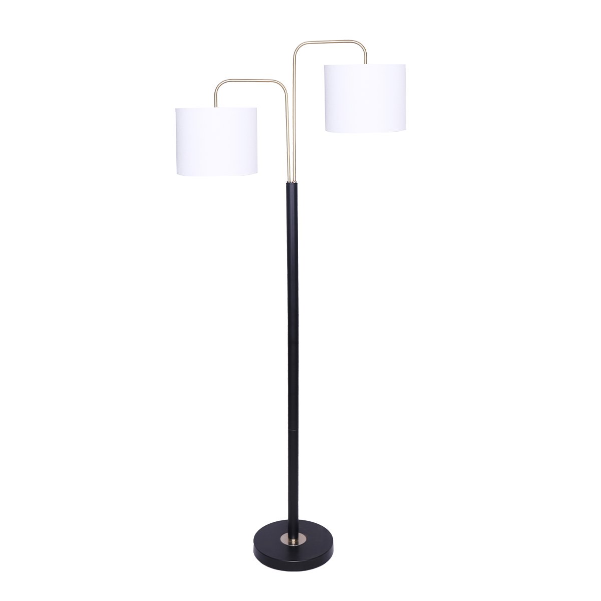 Image of sarantino black/brass finish reading light electric table lamp versatile for both home and professional use