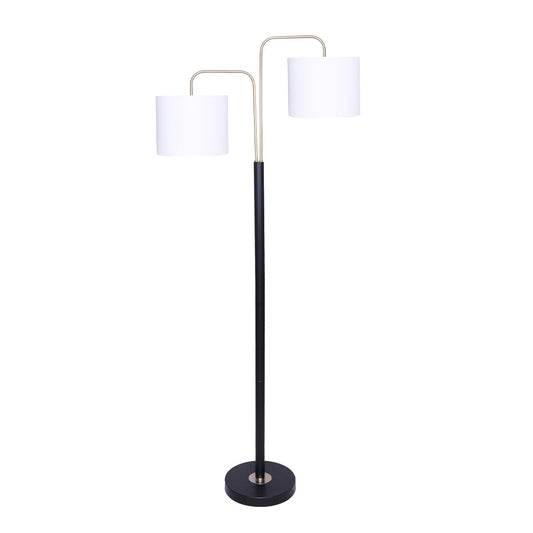 Image of sarantino black/brass finish reading light  electric table lamp  versatile for both home and professional use