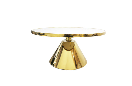 Image of glam gold 90cm coffee table - white marble  available at The Epic Shop