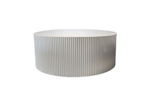 Image of ripple white coffee table - black marble  ideal for luxury casual home interiors