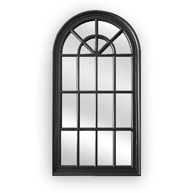 Image of window style mirror - black arch 70 cm x 130 cm ideal for luxury casual home interiors