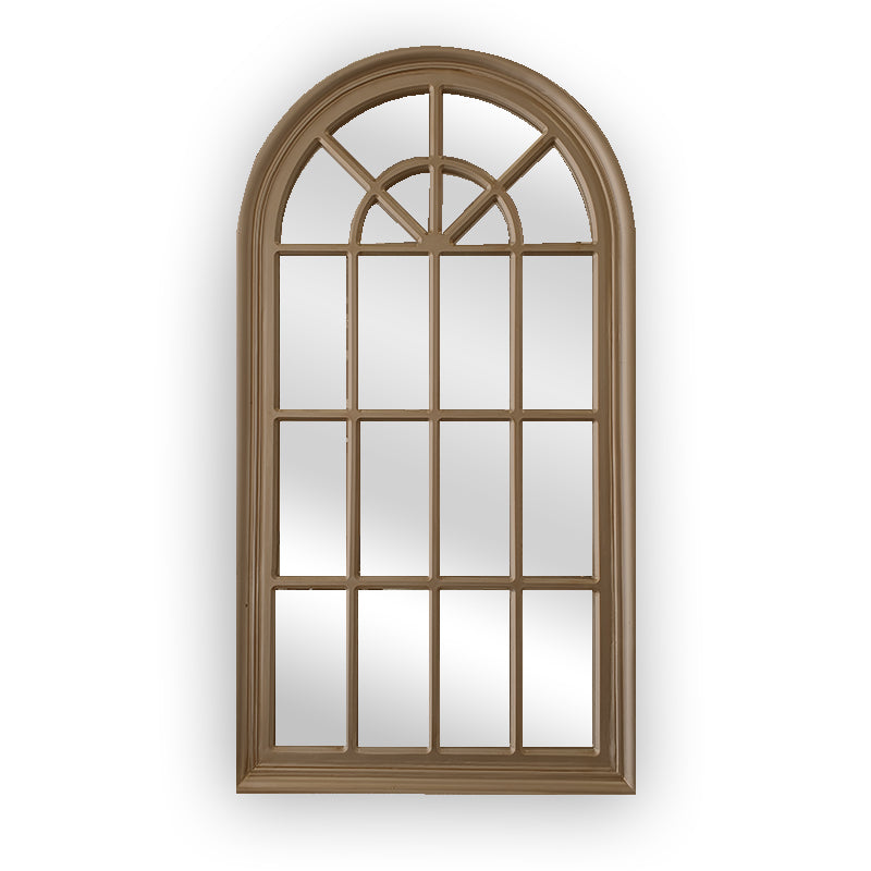 Image of window style mirror - taupe arch 70 cm x 130 cm ideal for luxury casual home interiors