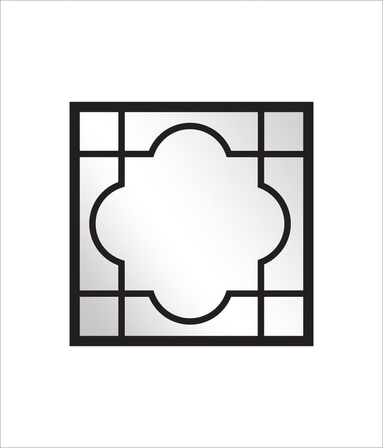 Image of window style mirror - black square 75cm x 75cm ideal for luxury casual home interiors