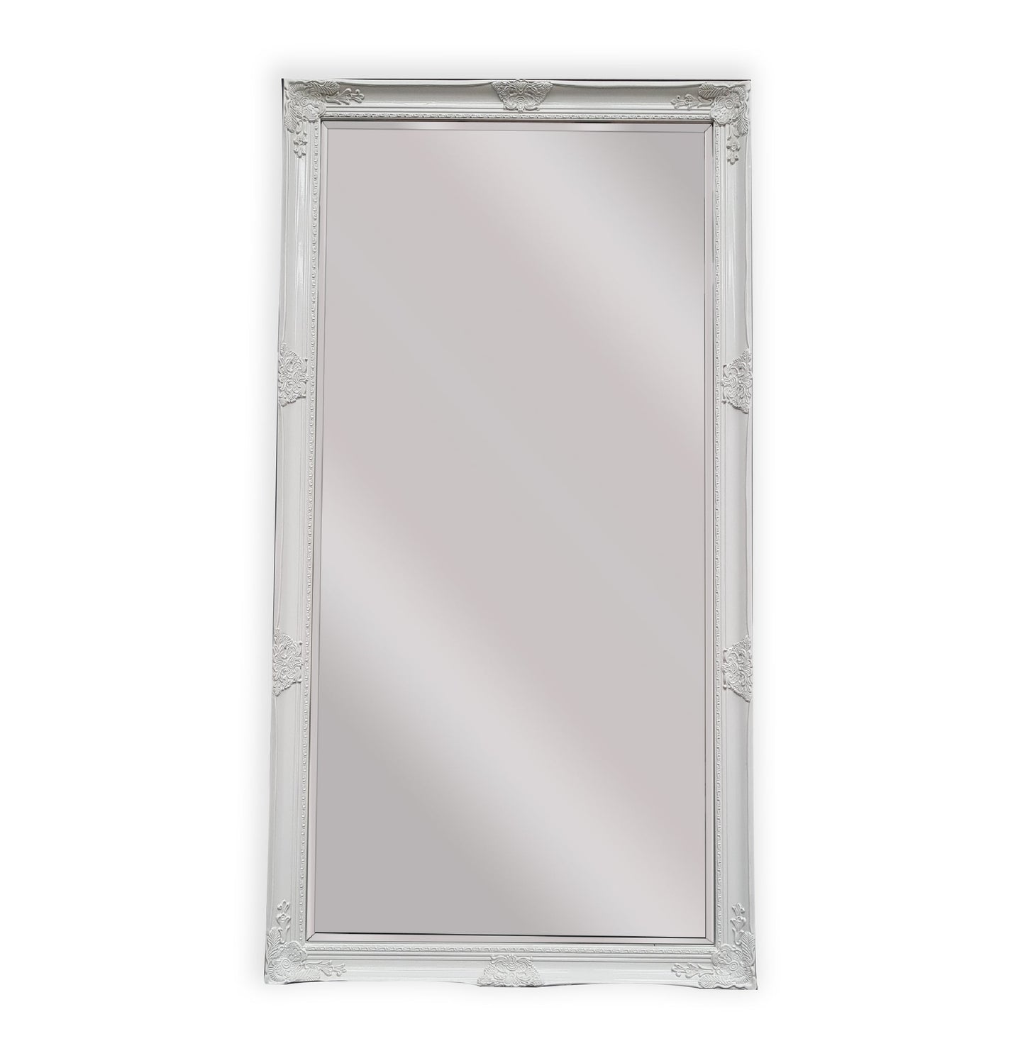 Image of french provincial ornate mirror - white - x large 100cm x 190cm ideal for luxury casual home interiors