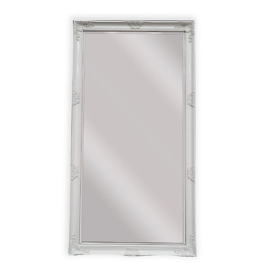 Image of french provincial ornate mirror - white - x large 100cm x 190cm  ideal for luxury casual home interiors