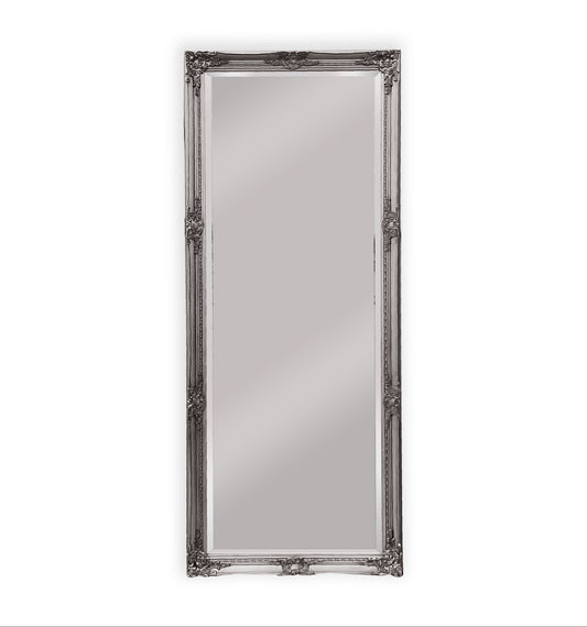 Image of french provincial ornate mirror - antique silver - medium 70cm x 170cm  ideal for luxury casual home interiors