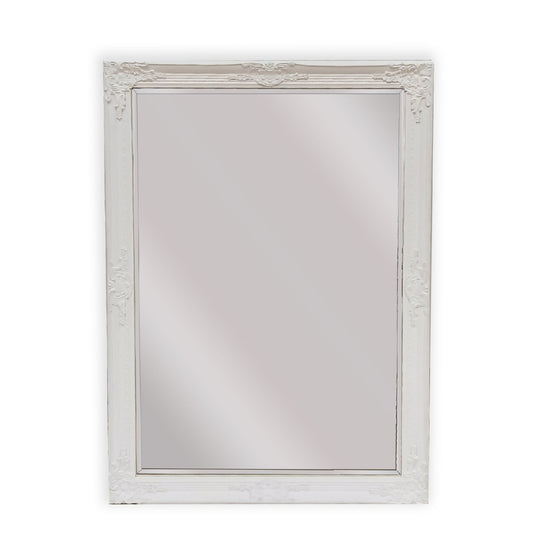 Image of french provincial ornate mirror - white - small 80cm x 110cm  ideal for luxury casual home interiors