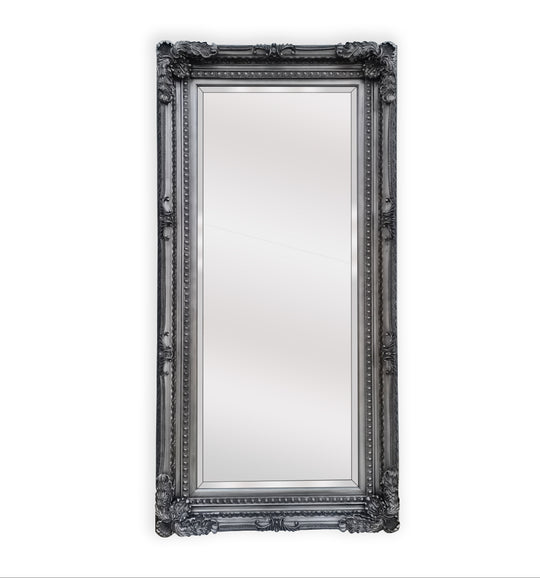 Image of lux french provincial ornate mirror - antique silver ideal for luxury casual home interiors
