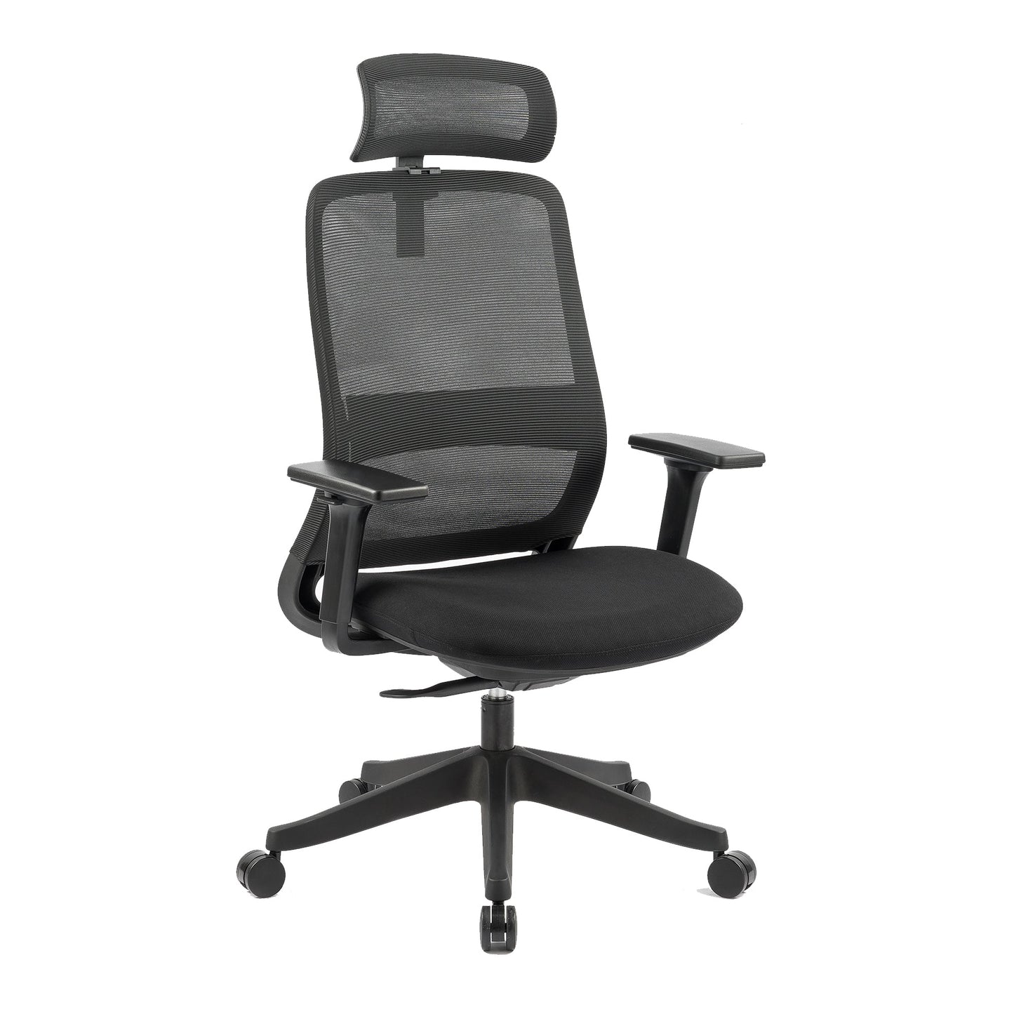 Image of carlie high back molded foam seat ergonomic office chair in black suitable for aged care, corporate offices, and commercial settings