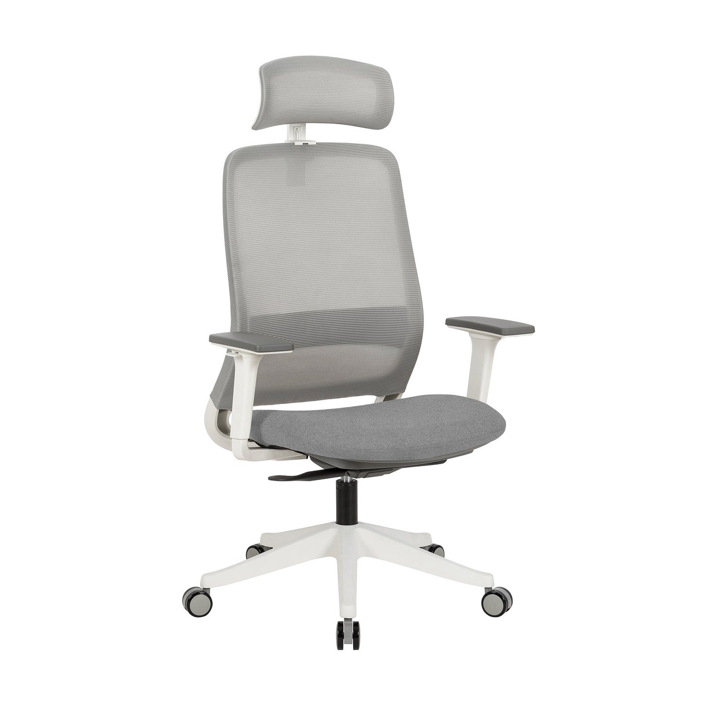 Image of carlie high back molded foam seat ergonomic office chair in grey suitable for aged care, corporate offices, and commercial settings