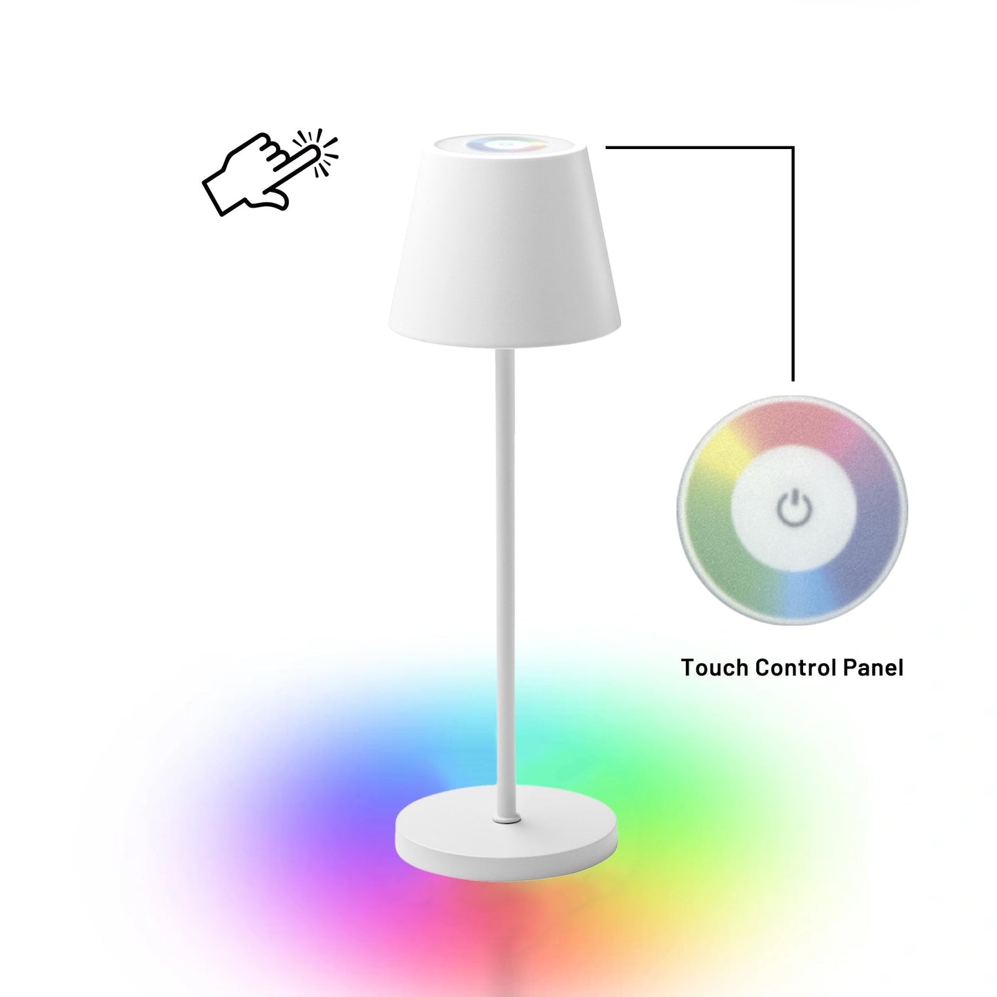 Image of enoki portable rgb table lamp - white available at The Epic Shop