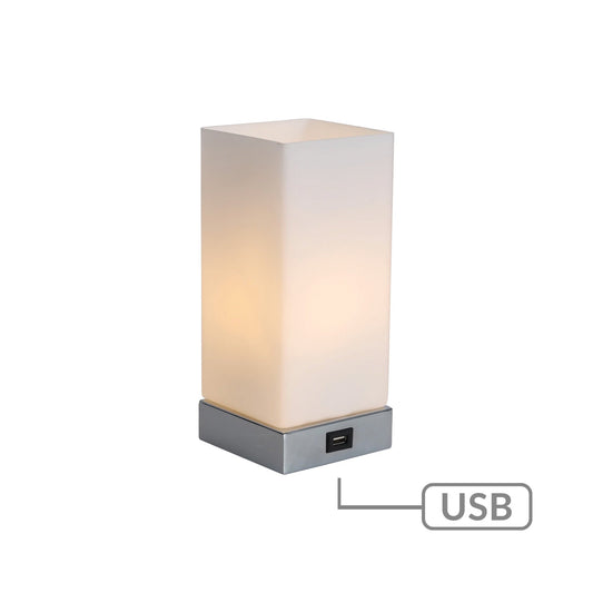 Image of jessica rectangle touch lamp with usb port  ideal for luxury casual home interiors
