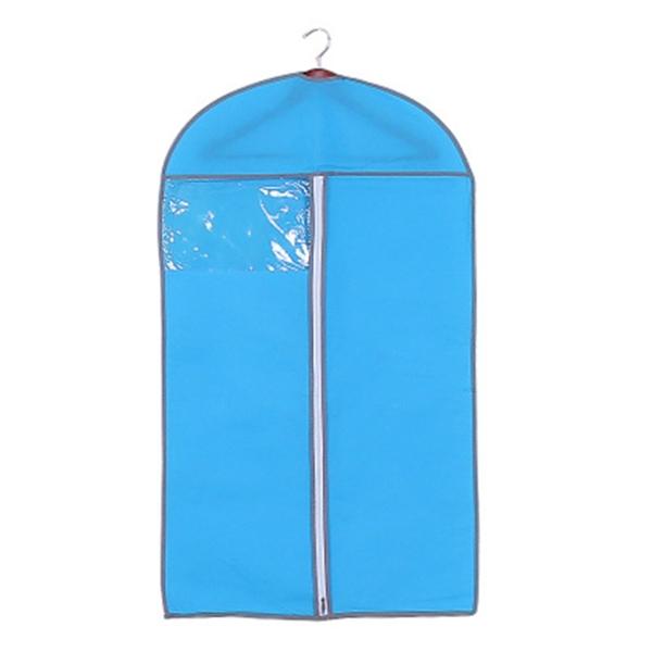 Image of blue garment suit coat dust cover for wardrobe storage available at The Epic Shop