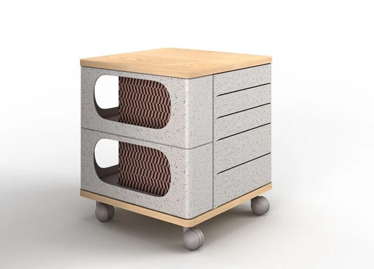 Image of ufou fitin helix modular storage cabinet unit (5 revolving doors)  versatile for both home and professional use