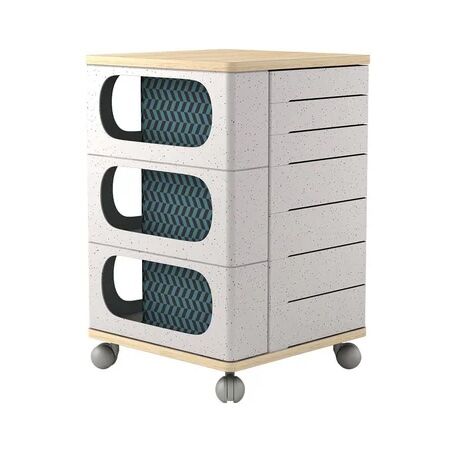 Image of ufou fitin helix modular storage cabinet unit (7 revolving doors)  versatile for both home and professional use