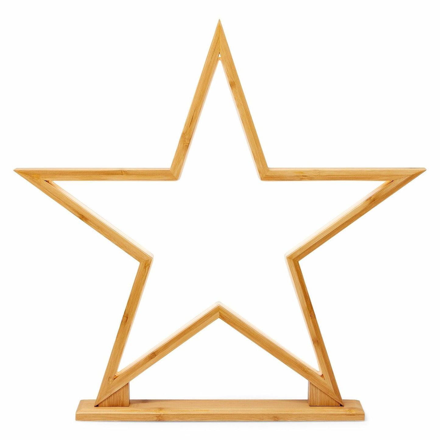 Image of 52cm bamboo star led table desk lamp light modern designer - natural versatile for both home and professional use