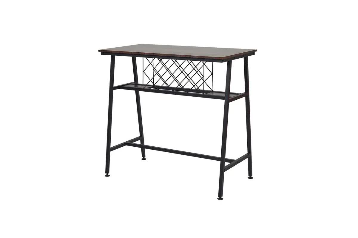 Image of viviendo dining table, bar table with wine storage rack - industrial style  ideal for luxury casual home interiors