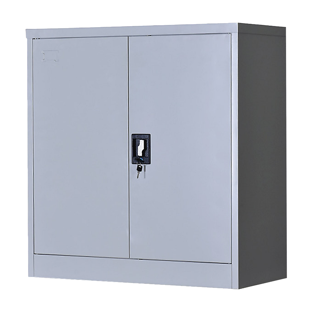 Image of two-door shelf office gym filing storage locker cabinet safe suitable for aged care, corporate offices, and commercial settings