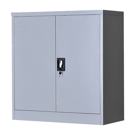 Image of two-door shelf office gym filing storage locker cabinet safe  suitable for aged care, corporate offices, and commercial settings